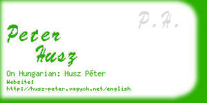 peter husz business card